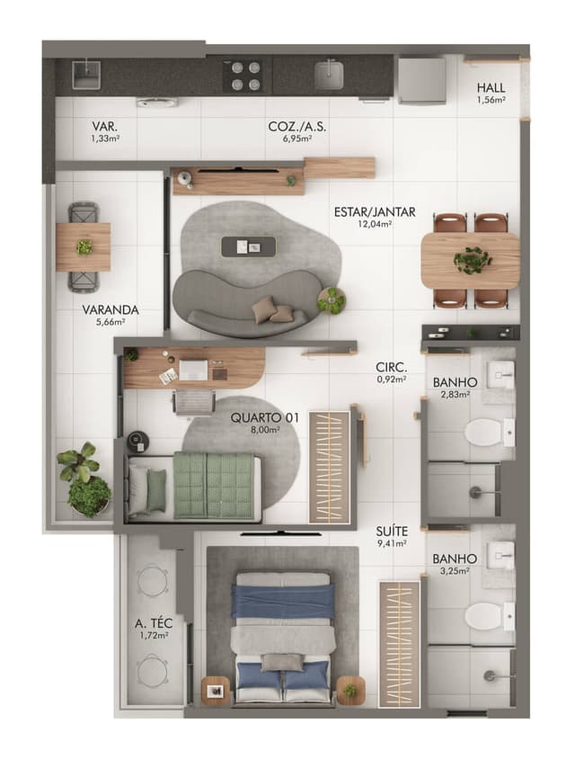 <p>Apartamento Coluna 01</p>
