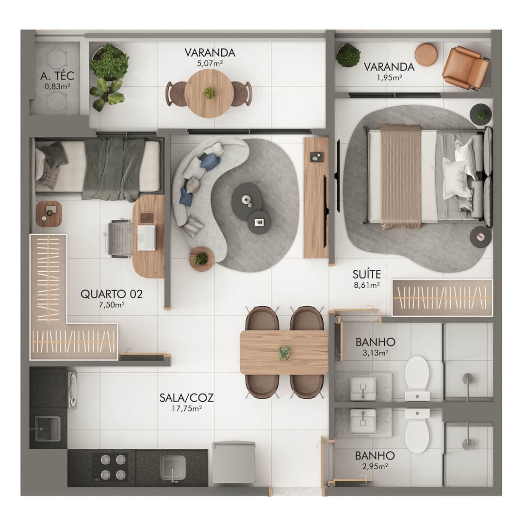 <p>Apartamento Coluna 03</p>
