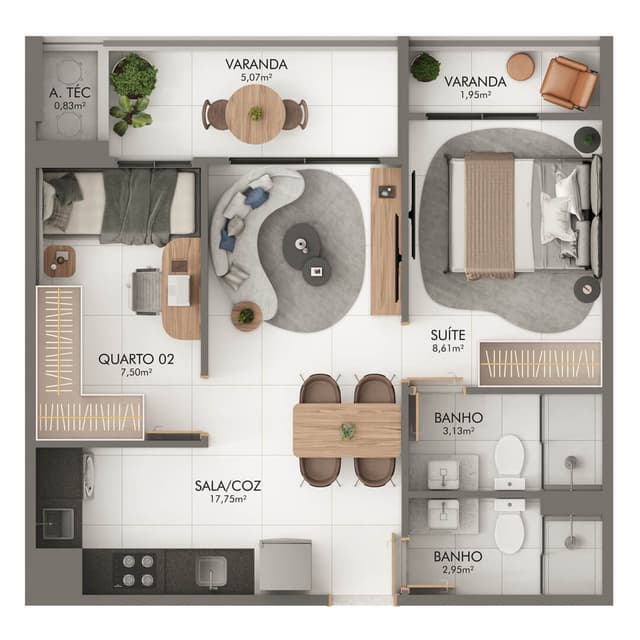 <p>Apartamento Coluna 03</p>
