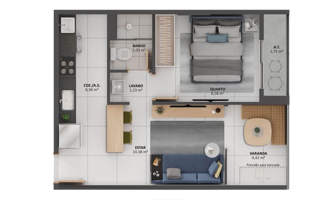 <p>Apartamento tipo 6</p>