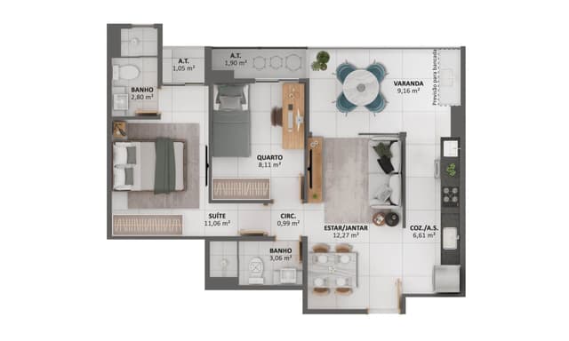 <p>Apartamento tipo 8</p>